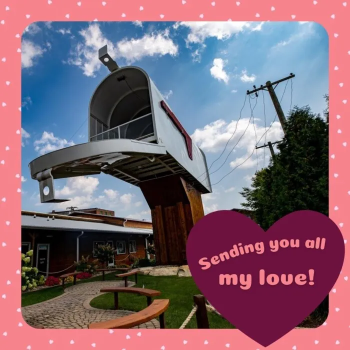 Roadside Attraction Valentines - Sending you all my love! - World's Largest Mailbox  in Casey, Illinois roadside attraction