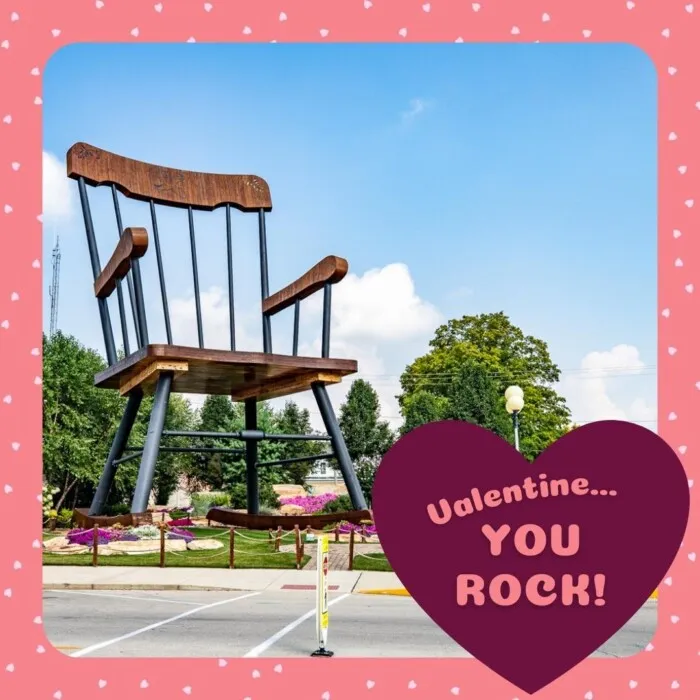 Roadside Attraction Valentines - Valentine...you rock! - World's Largest Rocking Chair in Casey, Illinois roadside attraction