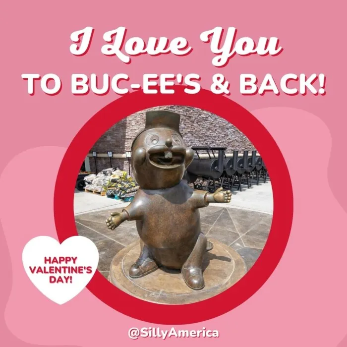 Roadside Attraction Valentines - I Love You to Buc-ee's and Back!