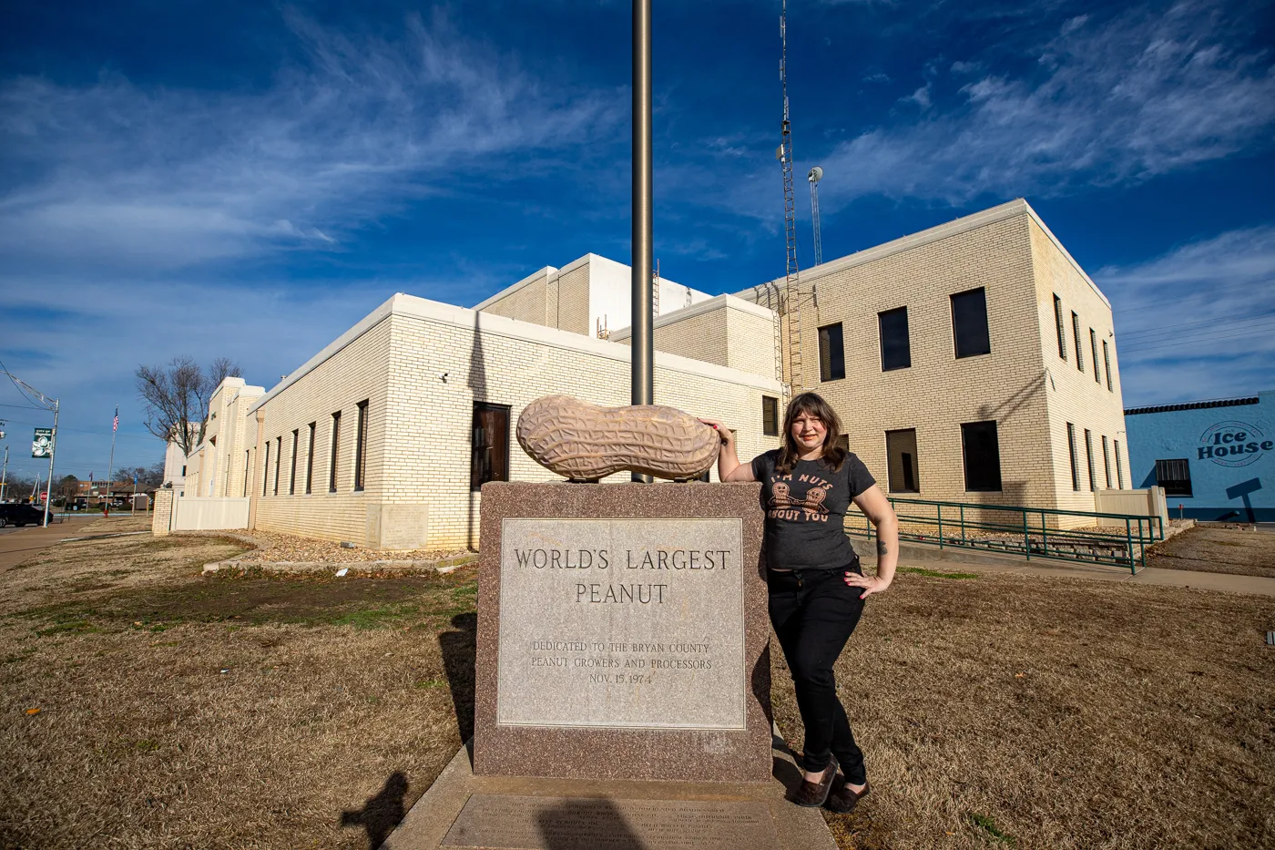 World's Largest Peanut in Durant, Oklahoma roadside attraction