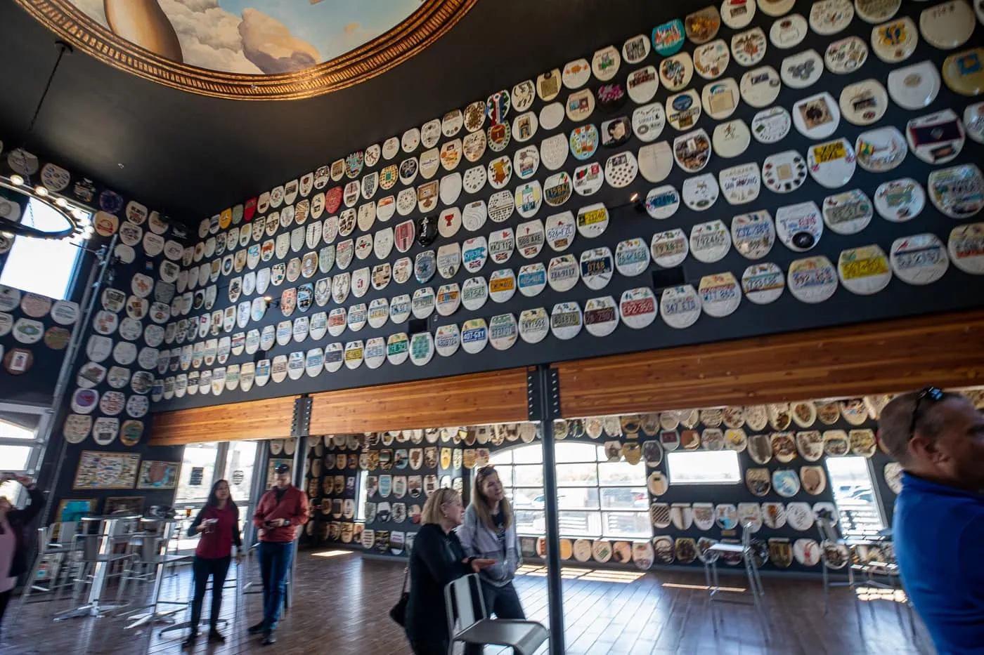 Barney Smith's Toilet Seat Art Museum in The Colony, Texas at The Truck Yard Bar