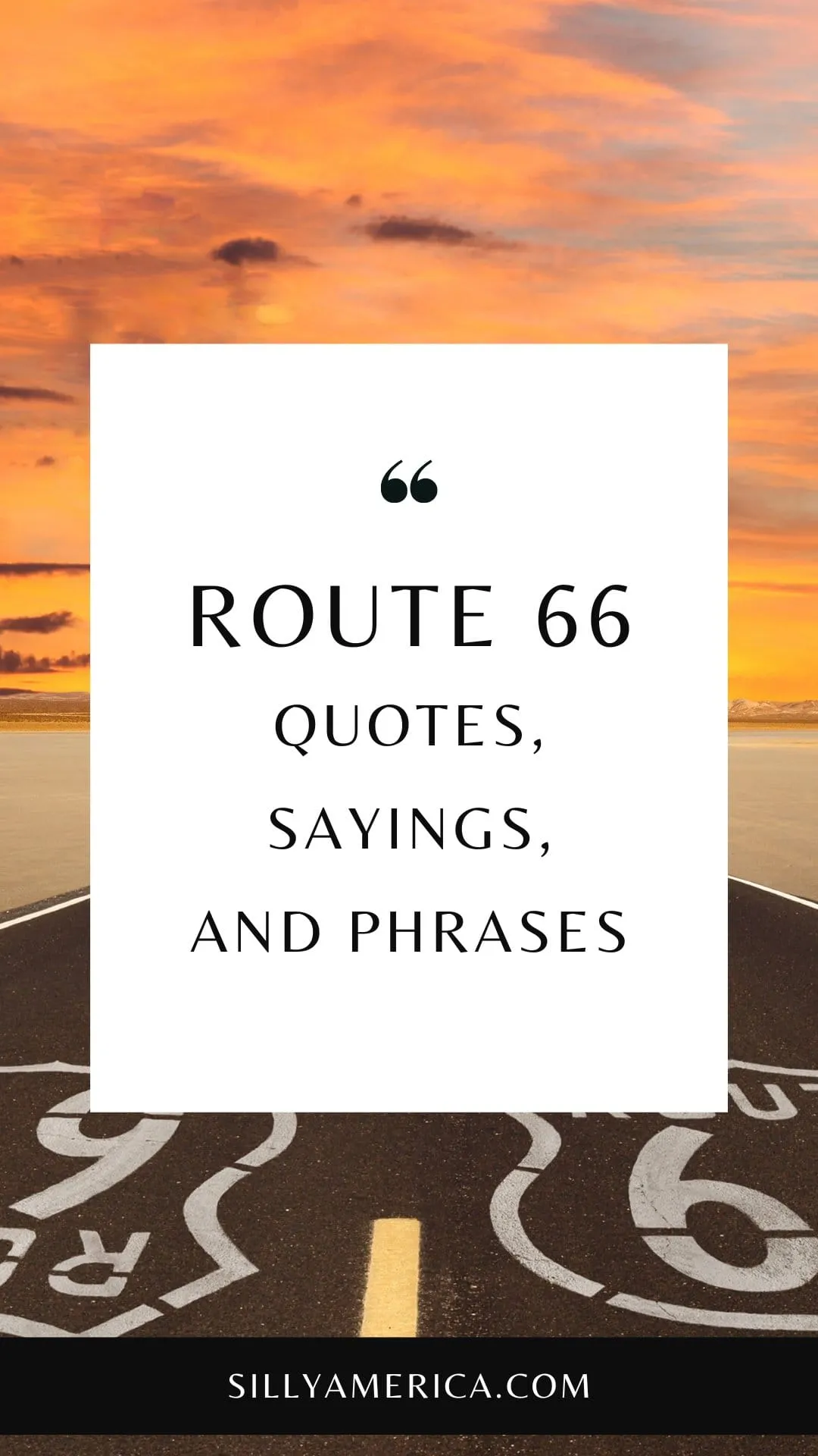 Route 66, the Mother Road, has inspired travelers for decades. This iconic road has taken its place in history as a pilgrimage that took people from east to west. The road has had a large influence on popular culture. books, movies, music, and the people who have traveled its path. It's no wonder Route 66 quotes, sayings, and phrases inspired by the Mother Road abound. Use these Route 66 quotes to inspire your next road trip or in TikTok or Instagram captions to express the journey. #Route66