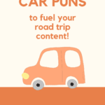 Putting together a list of funny car puns was EXHAUSTING! But it was worth it knowing these ideas will FUEL your road trip content! If you're looking for the best car puns to use as captions for Instagram, in articles or blog posts, or on other social media posts, these dad-joke worthy wordplays are for you! Reach for the CARS and keep scrolling to use these fun car puns as Instagram captions for your travel photos or just to have a good chuckle. #Puns #InstagramContent #Car #CarPuns #Cars