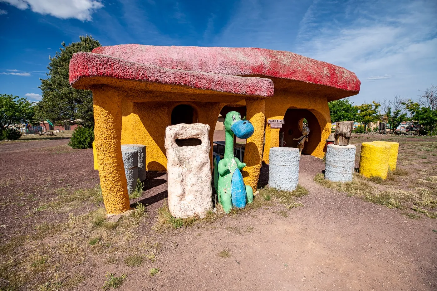 Dino Gas Station at Flintstones Bedrock City in Williams, Arizona