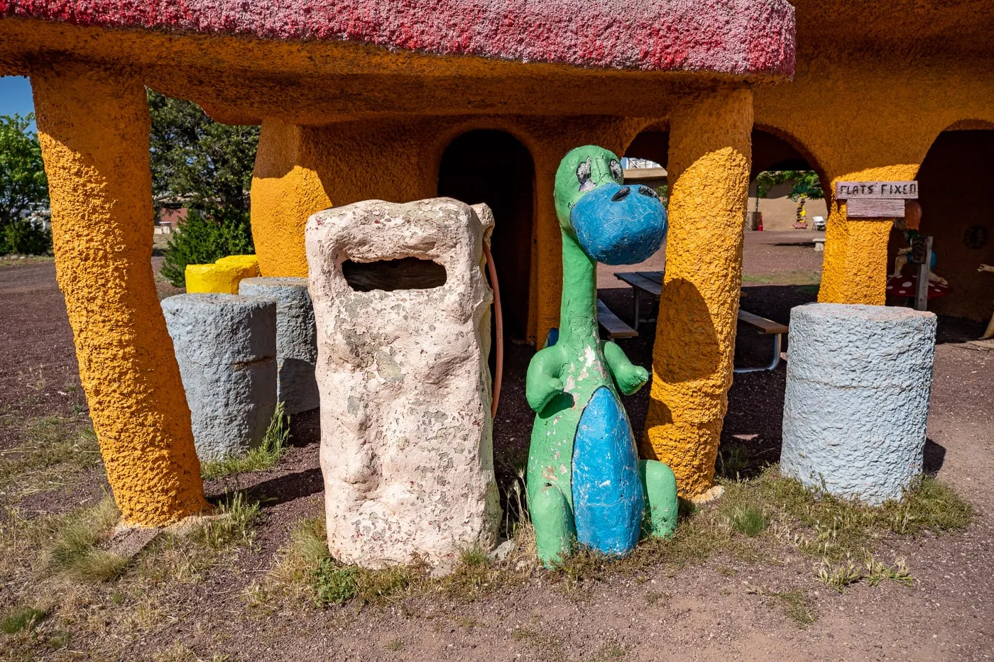 Dino Gas Station at Flintstones Bedrock City in Williams, Arizona