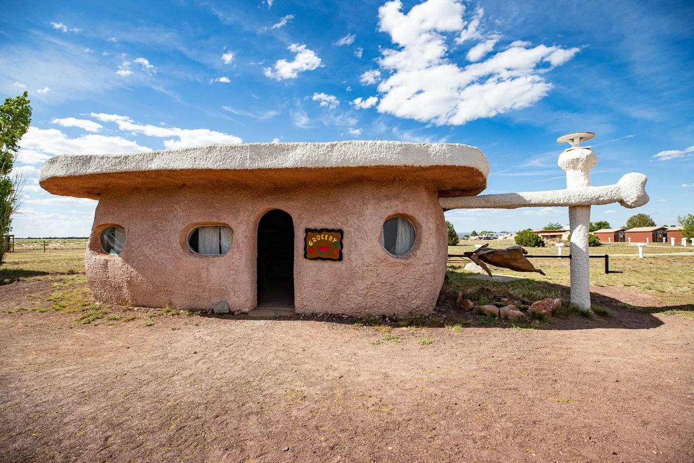 Grocery Store at Flintstones Bedrock City in Williams, Arizona - Arizona Roadside Attraction