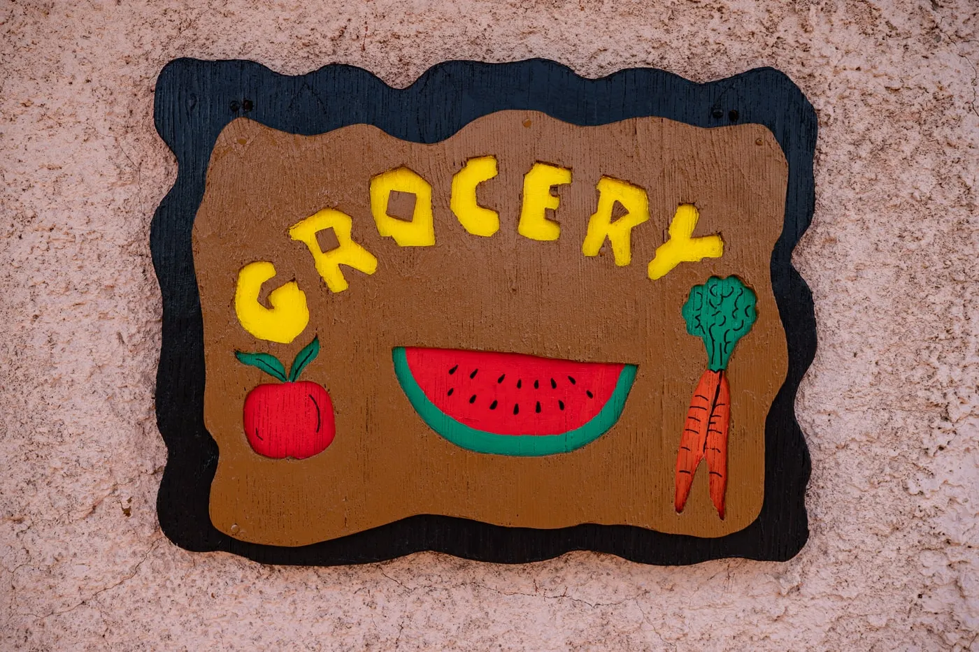 Grocery Store at Flintstones Bedrock City in Williams, Arizona - Arizona Roadside Attraction