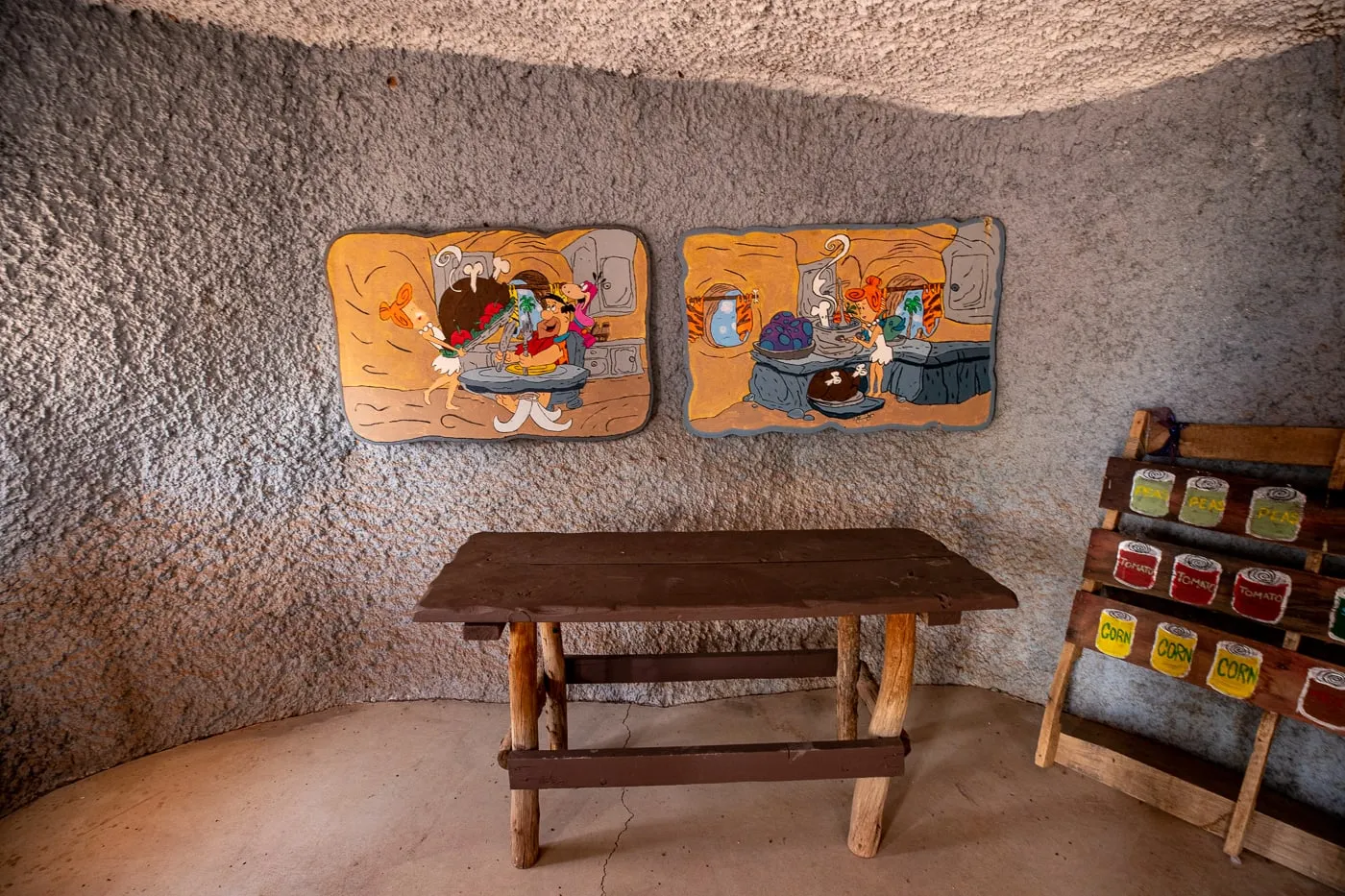 Inside the Grocery Store at Flintstones Bedrock City in Williams, Arizona - Arizona Roadside Attraction