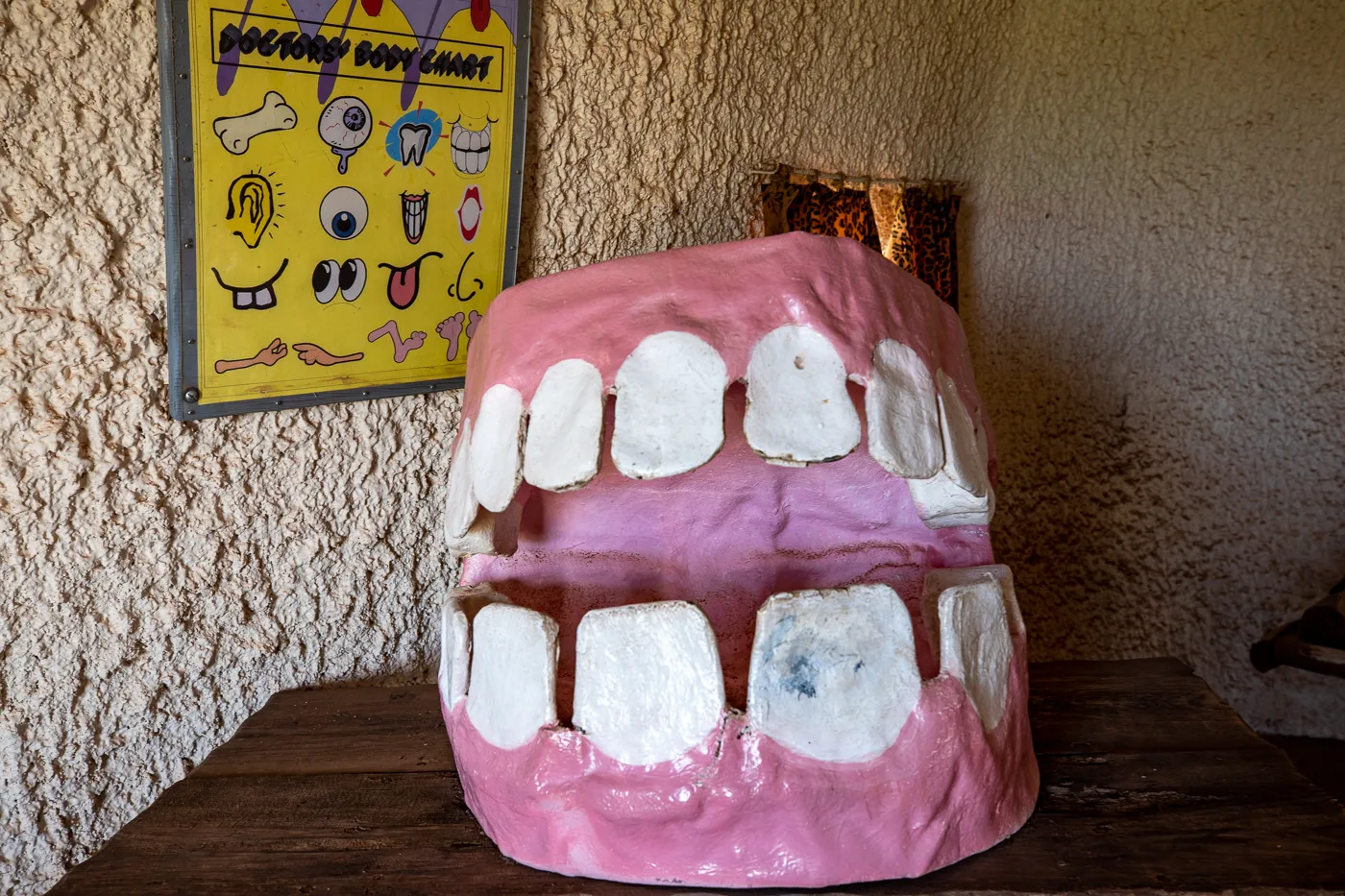 Big Teeth Inside the Prehistoric Dentist Office at Flintstones Bedrock City in Williams, Arizona