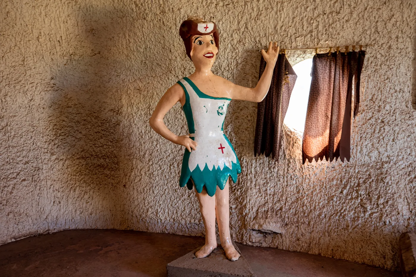 Inside the Prehistoric Dentist Office at Flintstones Bedrock City in Williams, Arizona