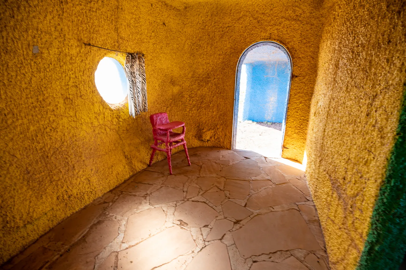 Inside Fred's House at Flintstones Bedrock City in Williams, Arizona