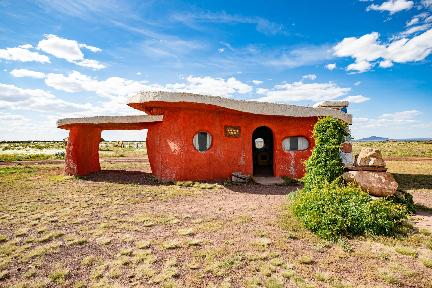 Barney's House at Flintstones Bedrock City in Williams, Arizona