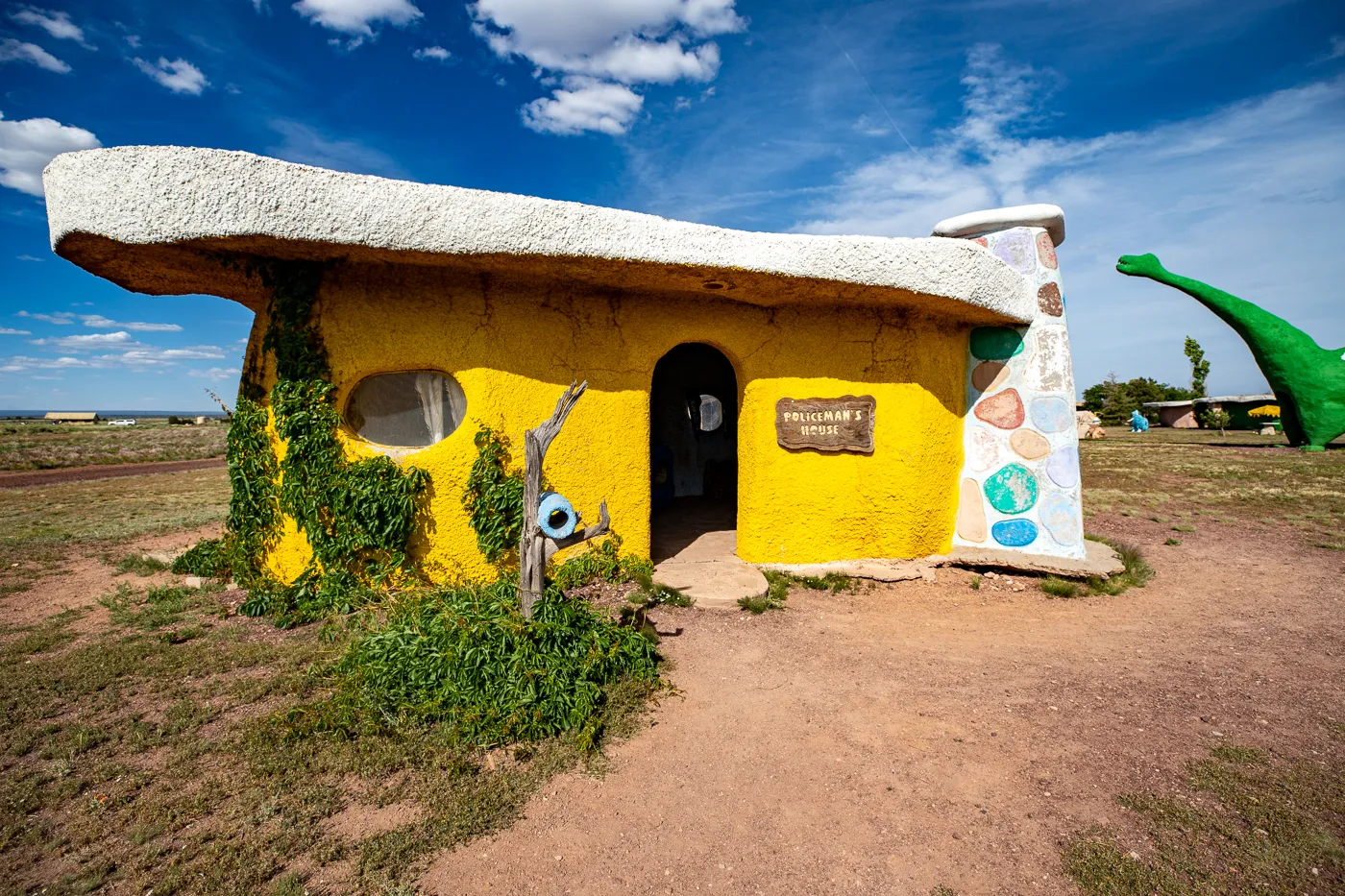 Policeman's House at Flintstones Bedrock City in Williams, Arizona