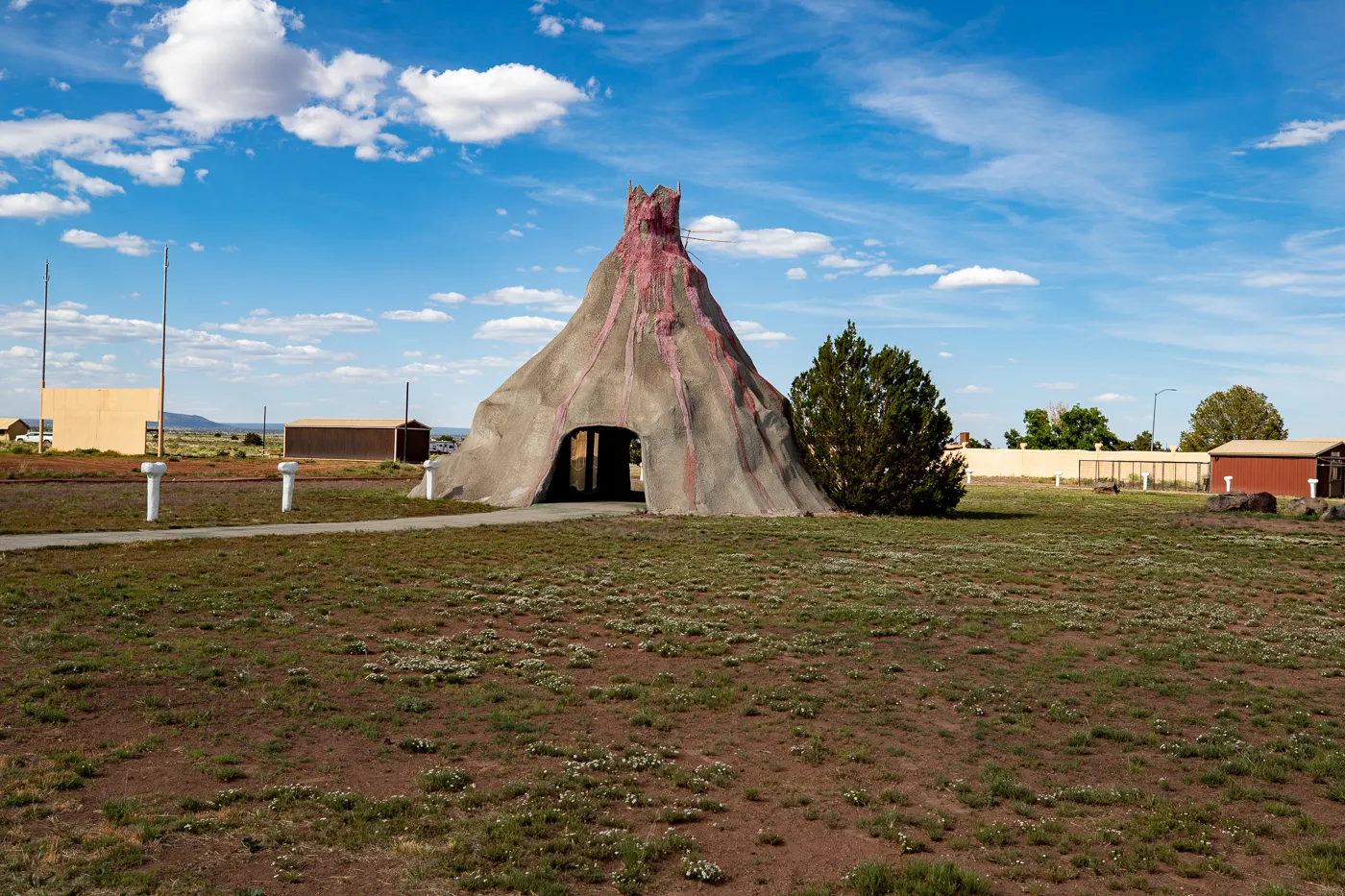 Volcano at Flintstones Bedrock City in Williams, Arizona