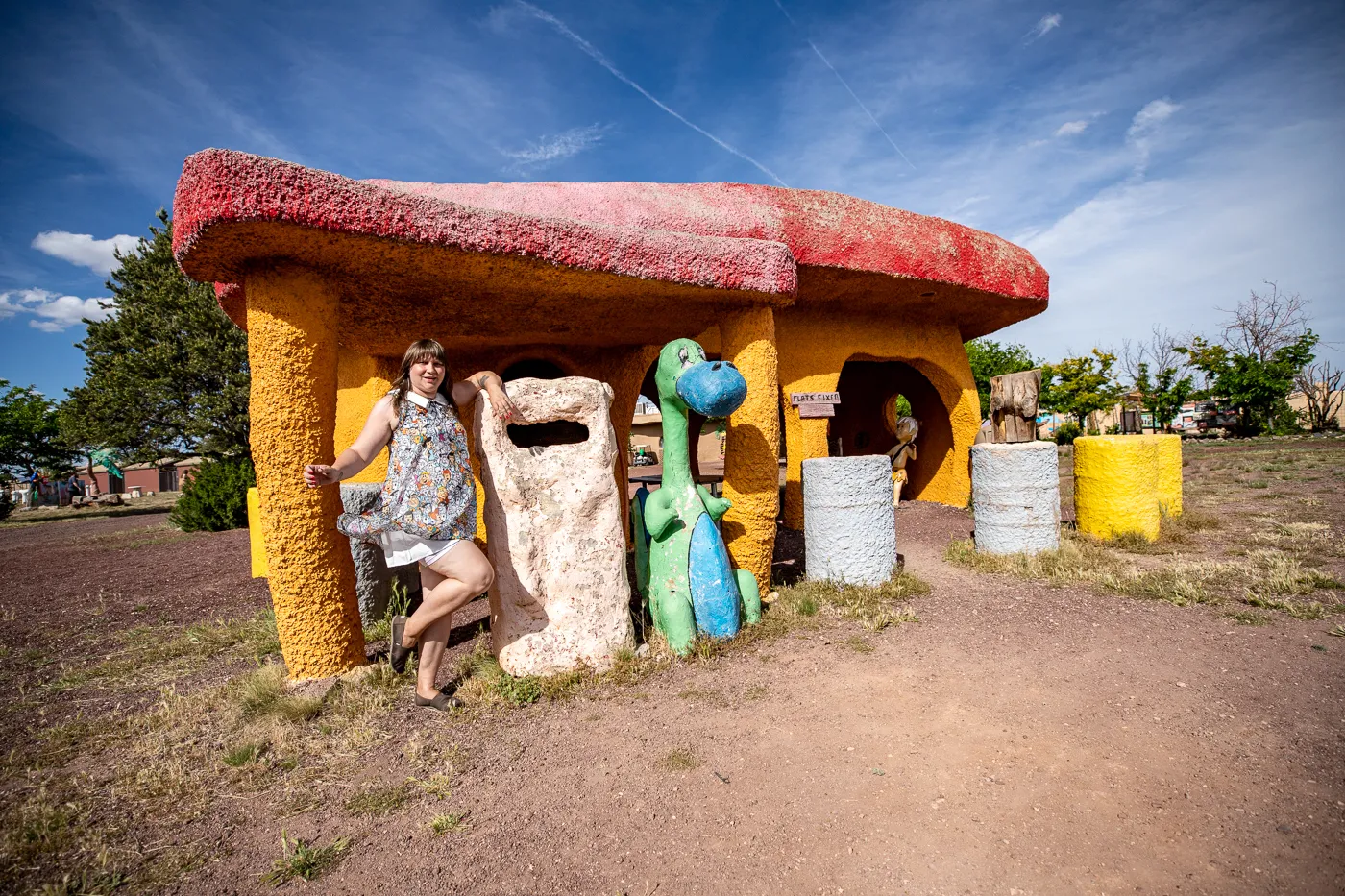 Dino Gas Station at Flintstones Bedrock City in Williams, Arizona