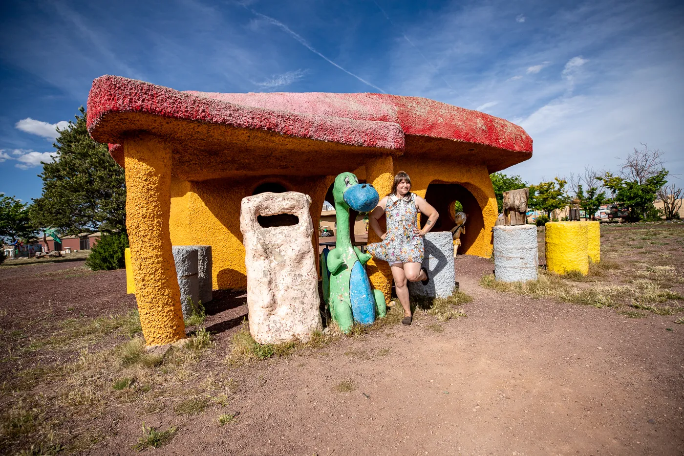 Dino Gas Station at Flintstones Bedrock City in Williams, Arizona