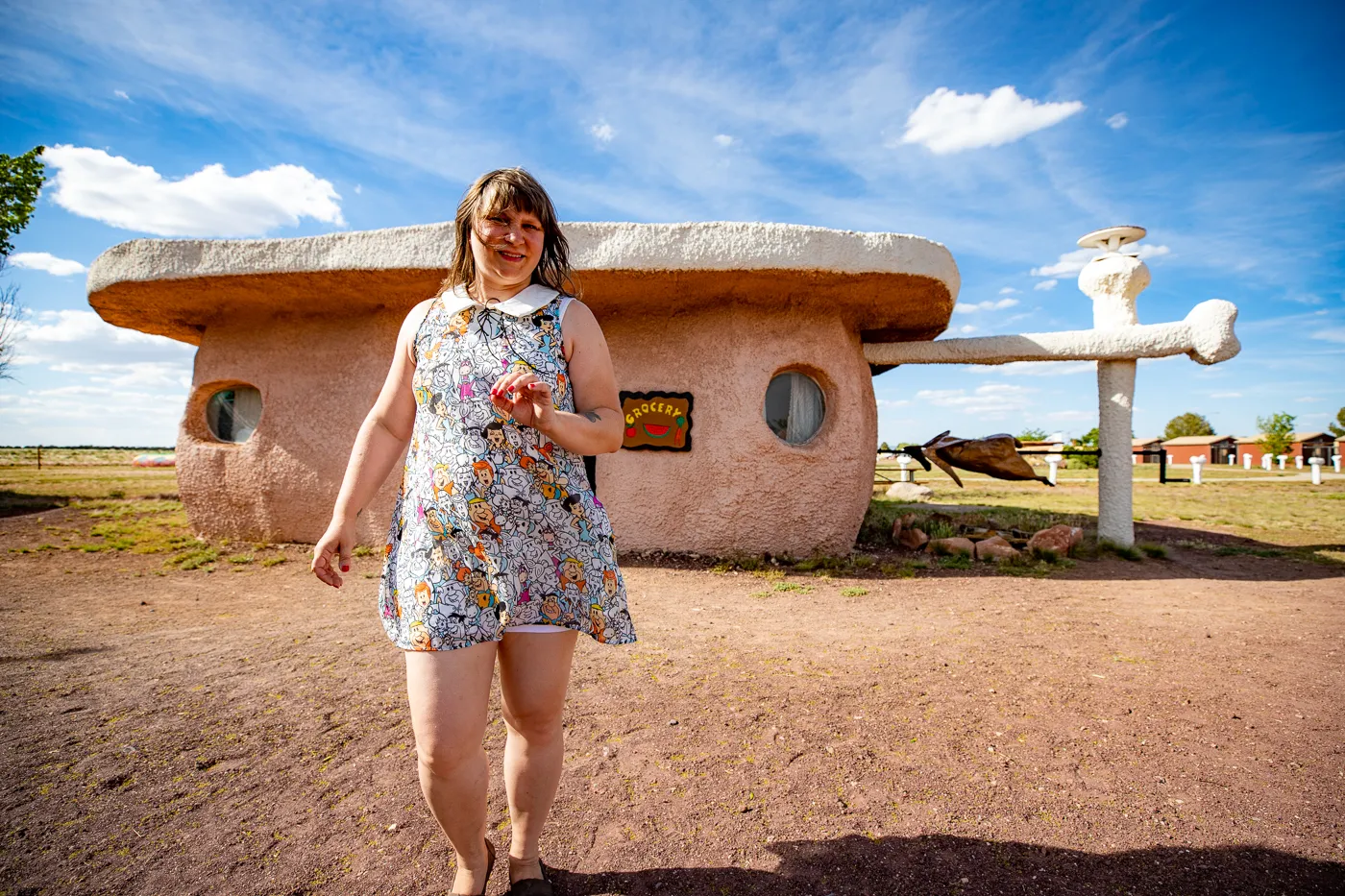 Grocery Store at Flintstones Bedrock City in Williams, Arizona - Arizona Roadside Attraction