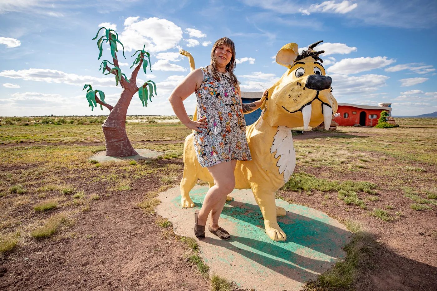 Saber-Toothed Cat at Flintstones Bedrock City in Williams, Arizona