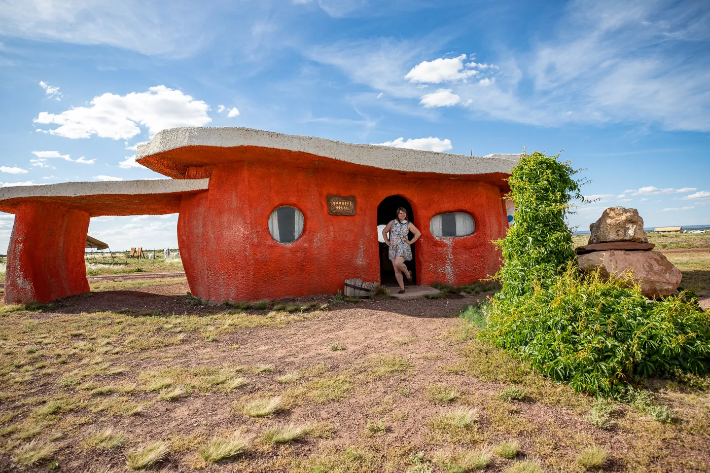 Barney's House at Flintstones Bedrock City in Williams, Arizona