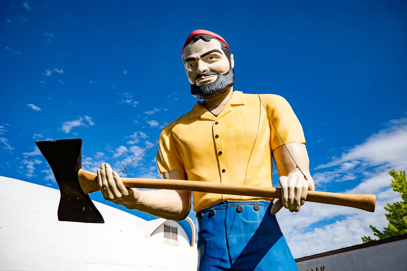 Northern Arizona University Skydome Lumberjack Muffler Man in Flagstaff, Arizona - World's First Muffler Man on Route 66