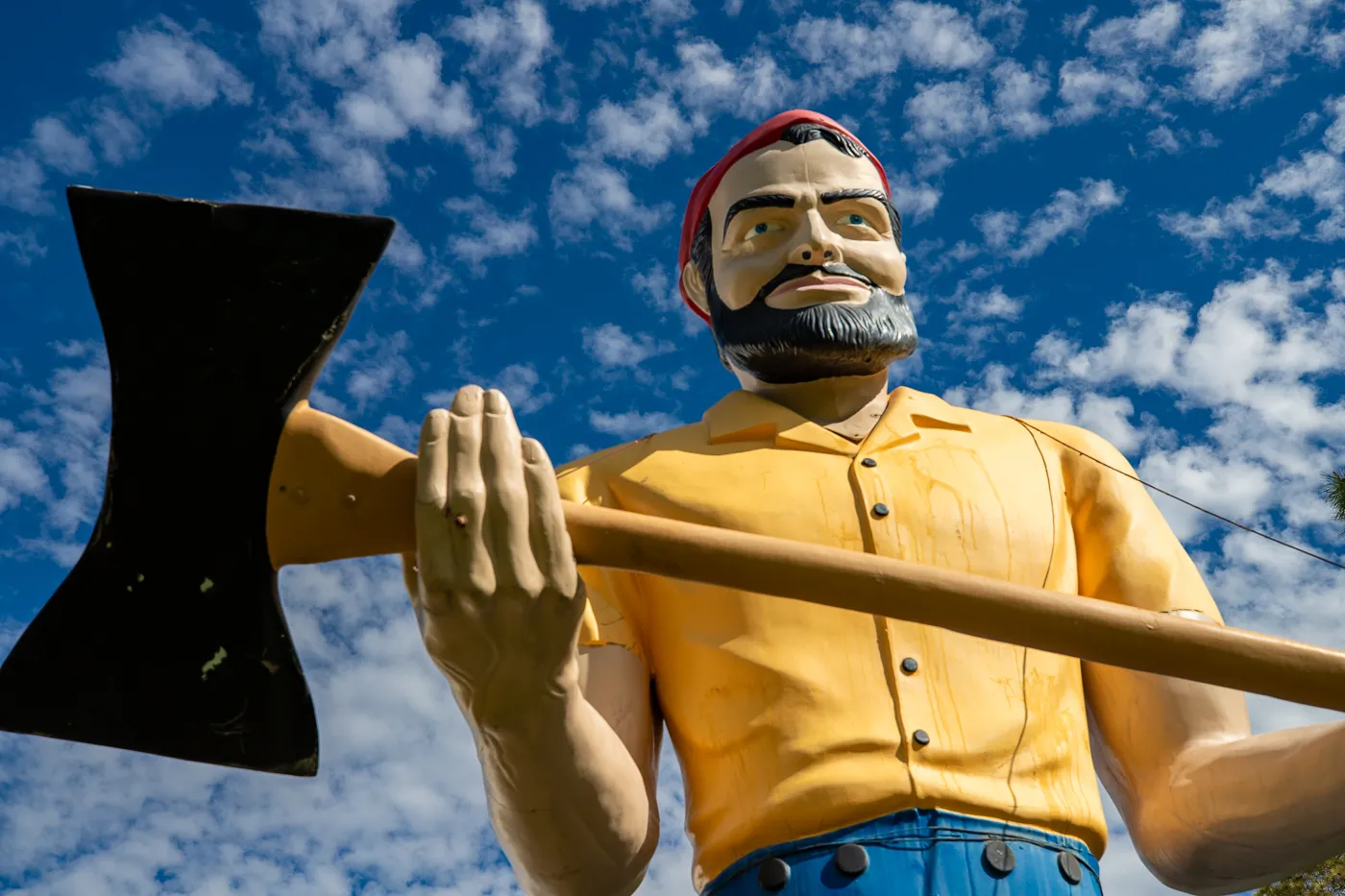 Northern Arizona University Skydome Lumberjack Muffler Man in Flagstaff, Arizona - World's First Muffler Man on Route 66