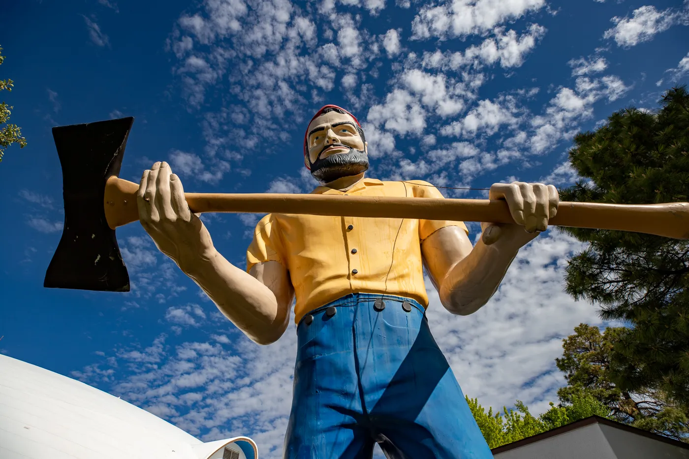 Northern Arizona University Skydome Lumberjack Muffler Man in Flagstaff, Arizona - World's First Muffler Man on Route 66