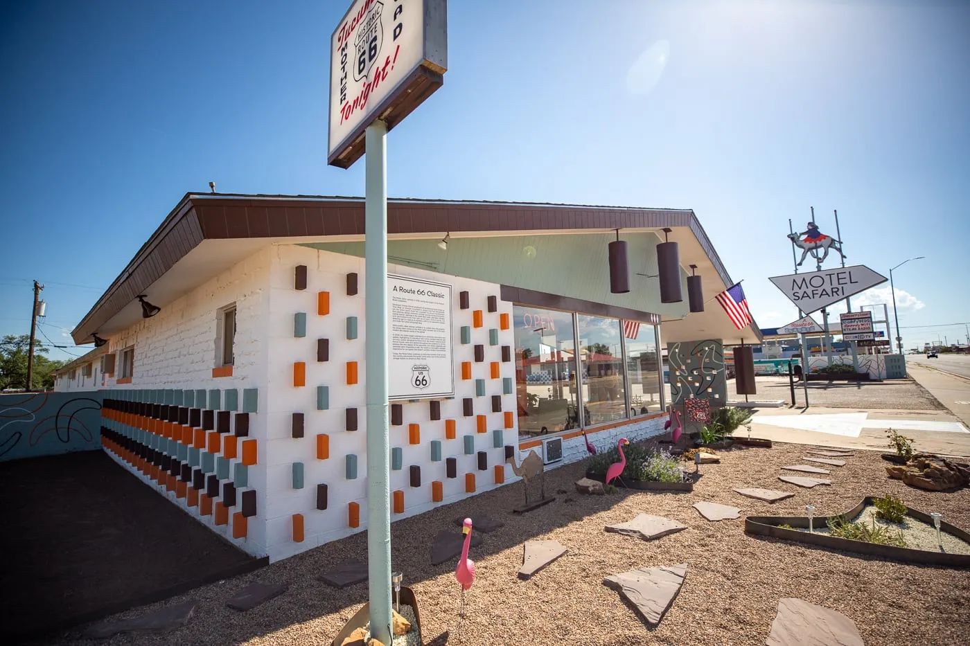 Reception area at Motel Safari in Tucumcari, New Mexico (Route 66 Motel)