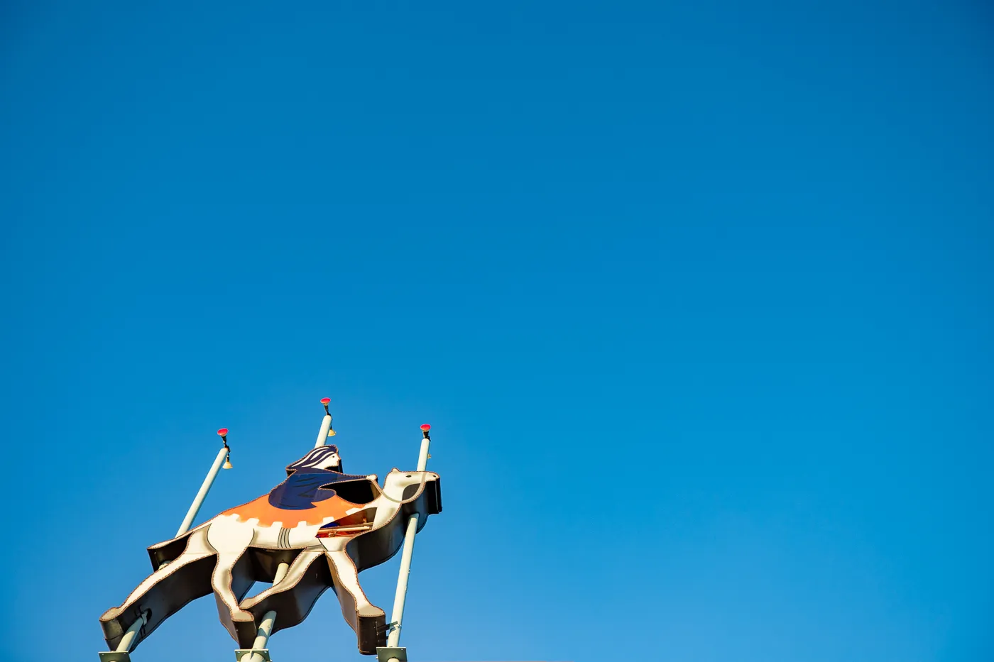 Retro Googie Motel Sign with a camel at Motel Safari in Tucumcari, New Mexico (Route 66 Motel)