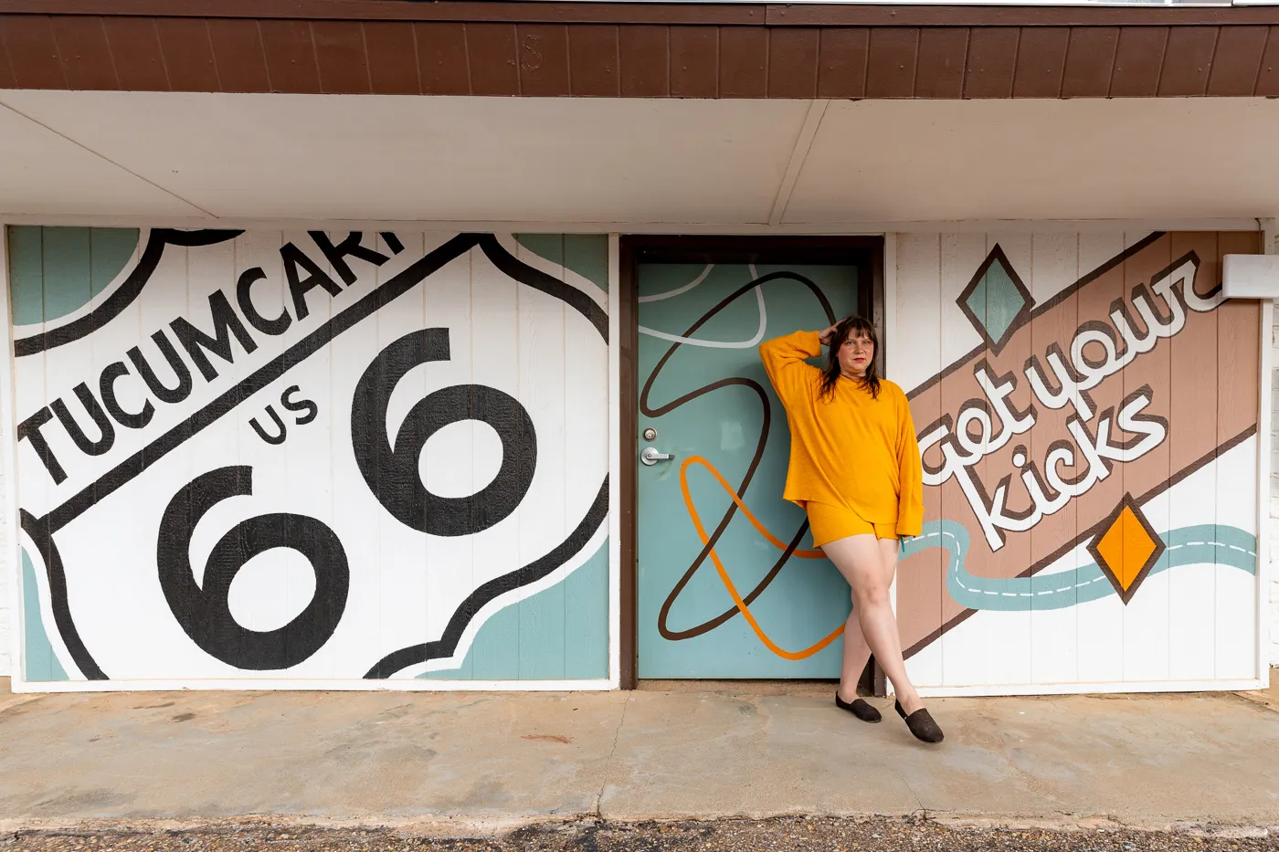 Get Your Kicks Route 66 Mural at Motel Safari in Tucumcari, New Mexico (Route 66 Motel)