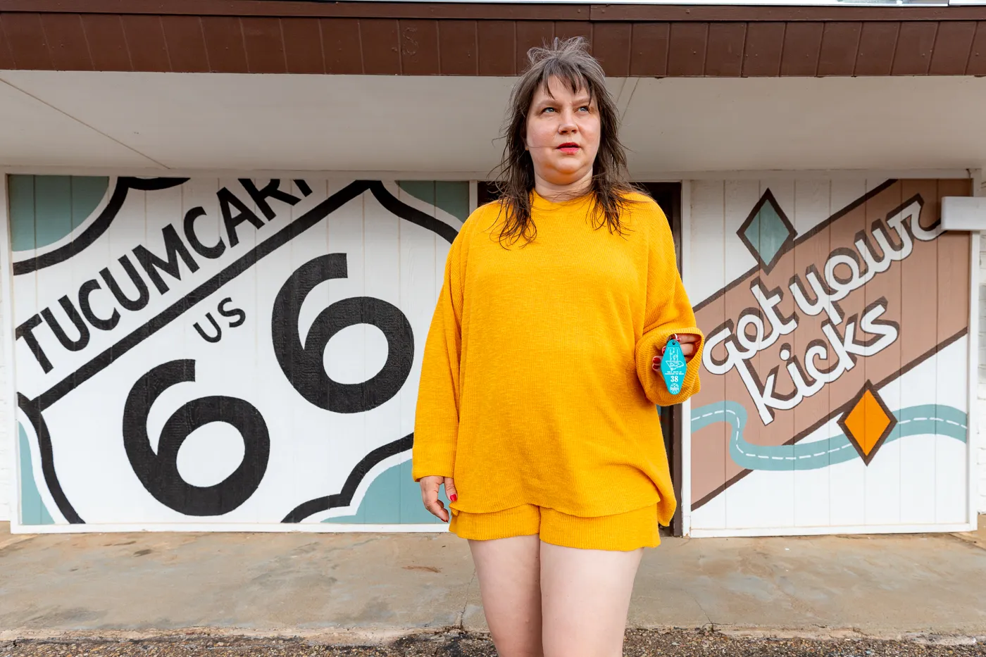 Get Your Kicks Route 66 Mural at Motel Safari in Tucumcari, New Mexico (Route 66 Motel)