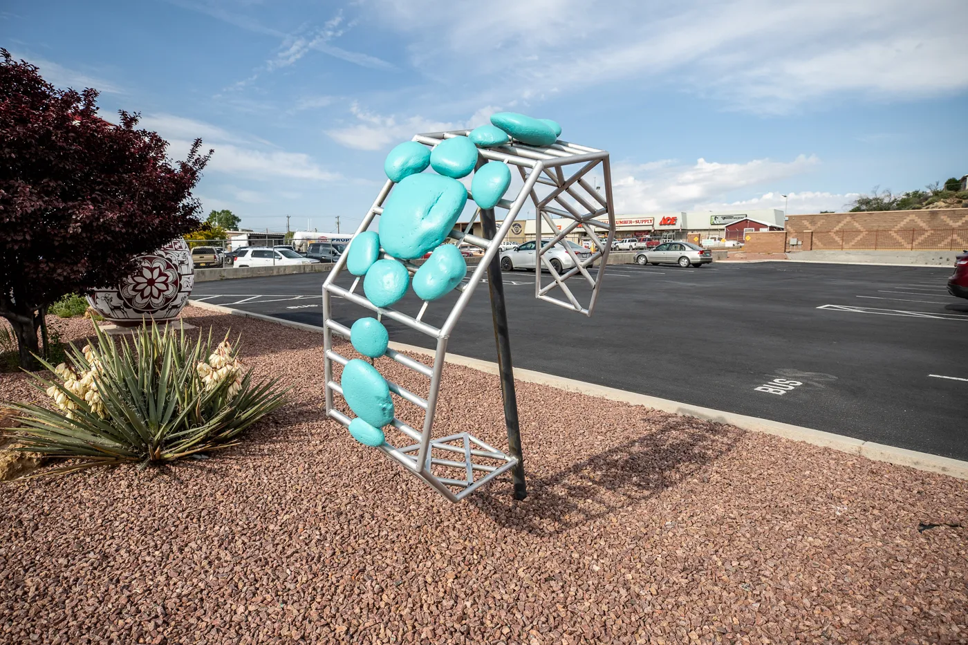 Turquoise Jewelry Sculpture at Perry Null Trading Company in Gallup, New Mexico