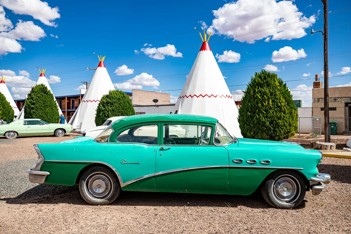 Vintage Cars at Wigwam Motel in Holbrook, Arizona - Route 66 Motel - Wigwam Village Motel #6