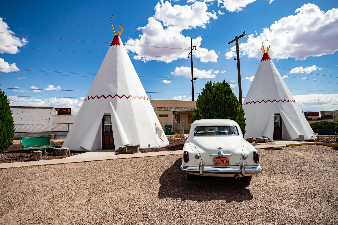 Vintage Cars at Wigwam Motel in Holbrook, Arizona - Route 66 Motel - Wigwam Village Motel #6