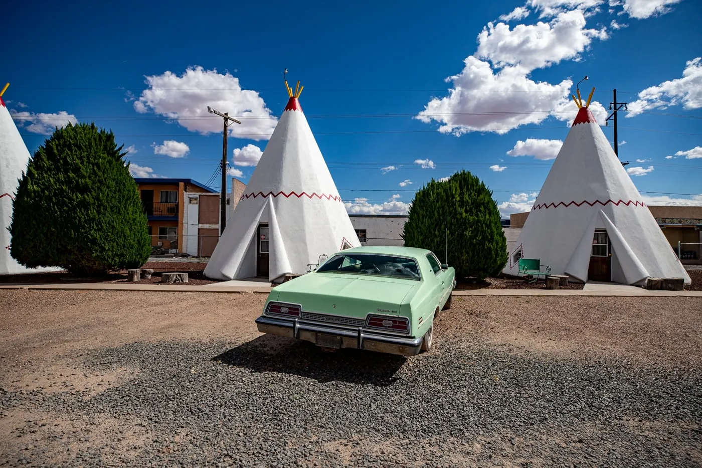 Vintage Cars at Wigwam Motel in Holbrook, Arizona - Route 66 Motel - Wigwam Village Motel #6