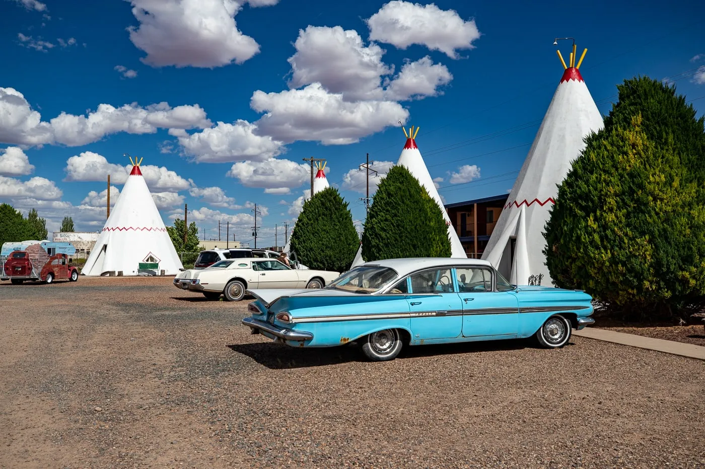 Vintage Cars at Wigwam Motel in Holbrook, Arizona - Route 66 Motel - Wigwam Village Motel #6