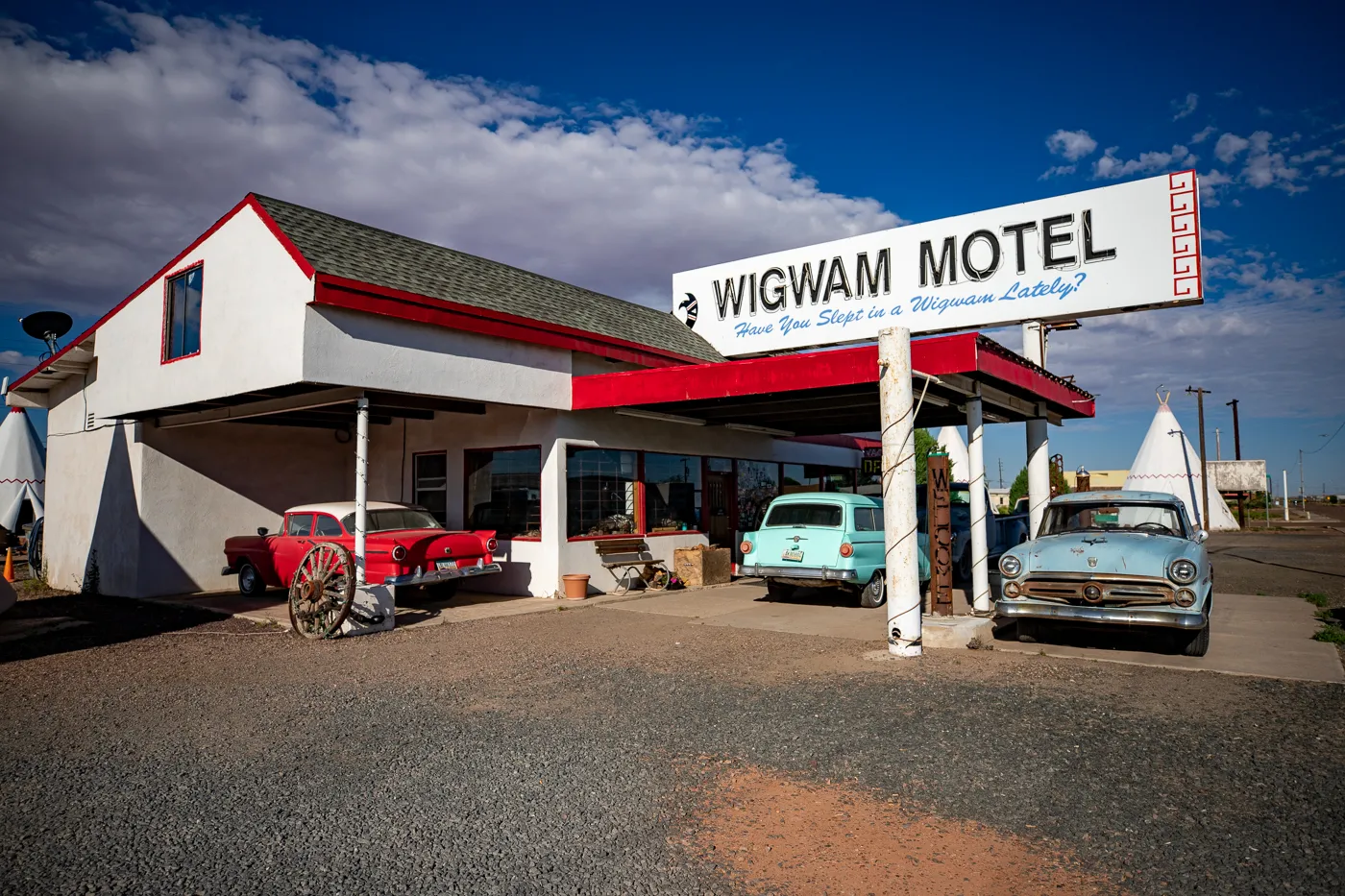 Reception building at Wigwam Motel in Holbrook, Arizona - Route 66 Motel - Wigwam Village Motel #6