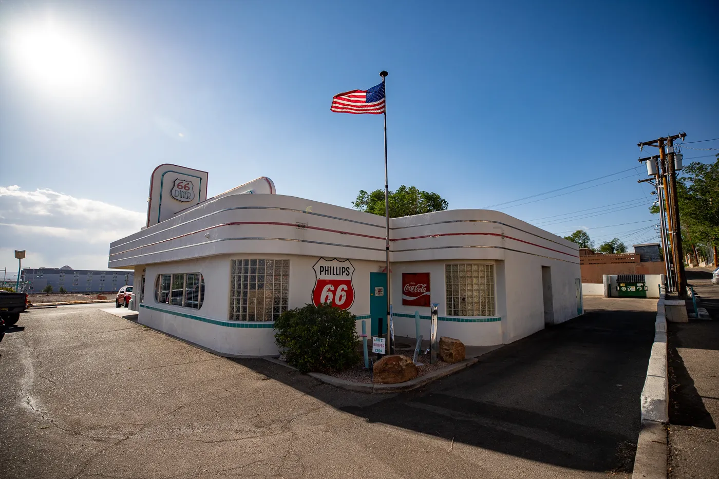 66 Diner in Albuquerque, New Mexico Route 66 restaurant and roadside attraction