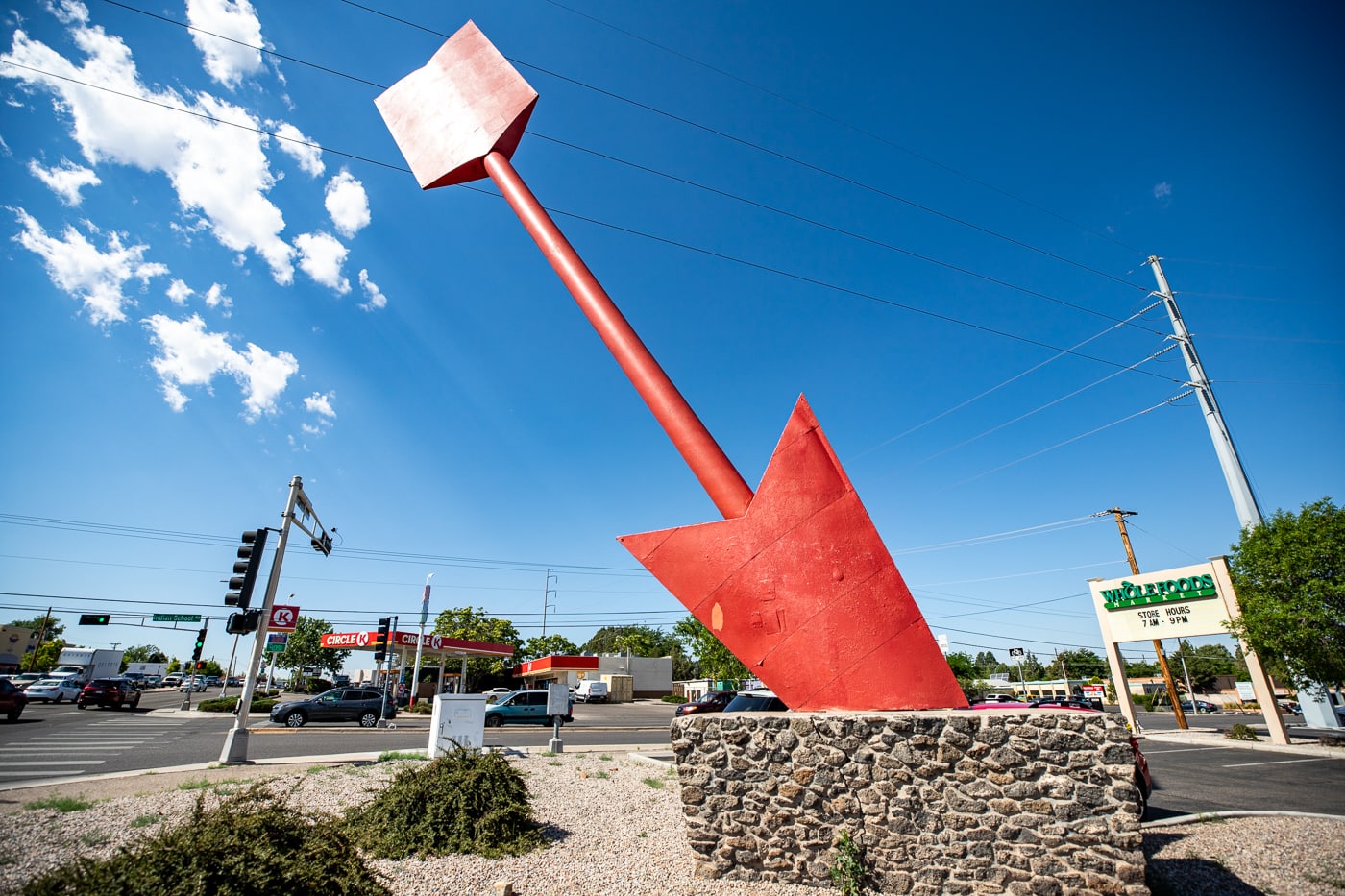 Giant Red Arrow in Albuquerque, New Mexico Roadside Attraction