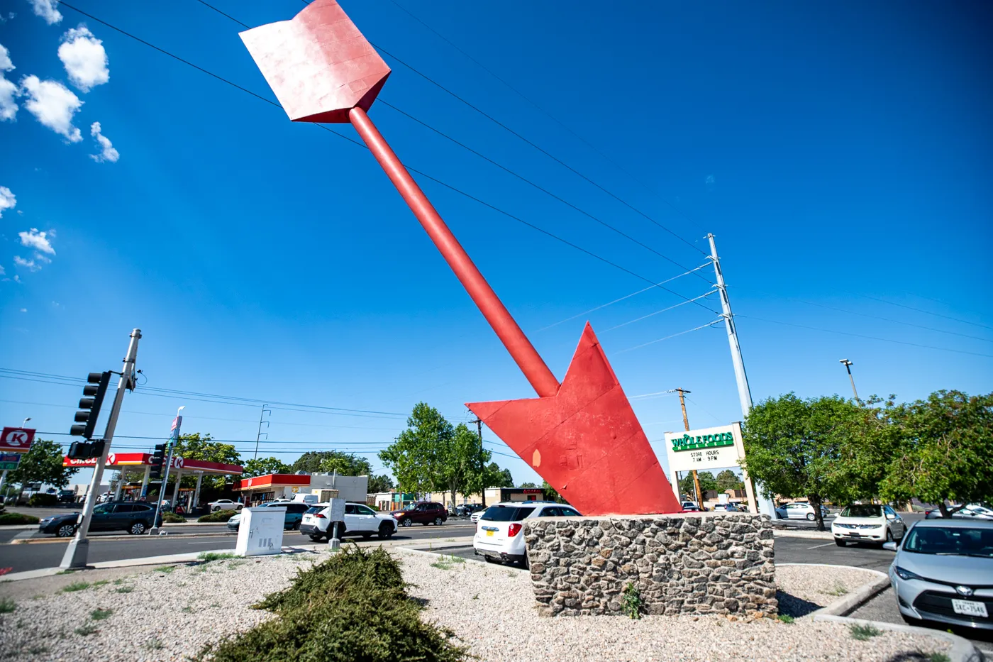 Giant Red Arrow in Albuquerque, New Mexico Roadside Attraction