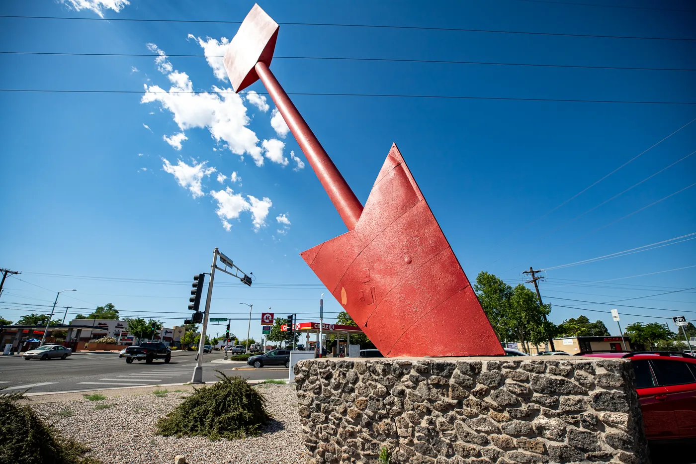 Giant Red Arrow in Albuquerque, New Mexico Roadside Attraction