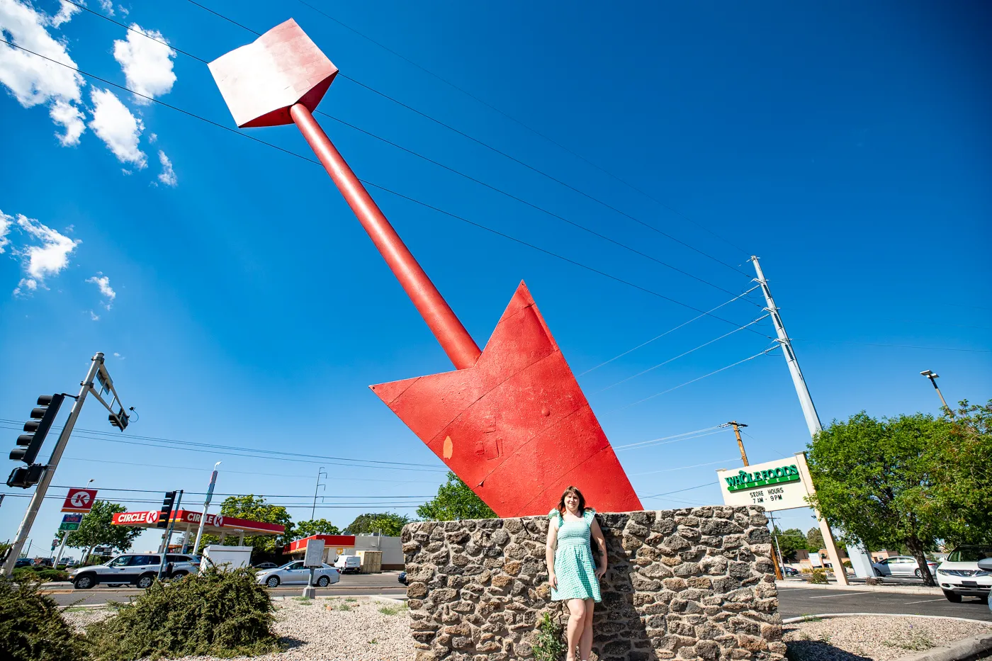 Giant Red Arrow in Albuquerque, New Mexico Roadside Attraction