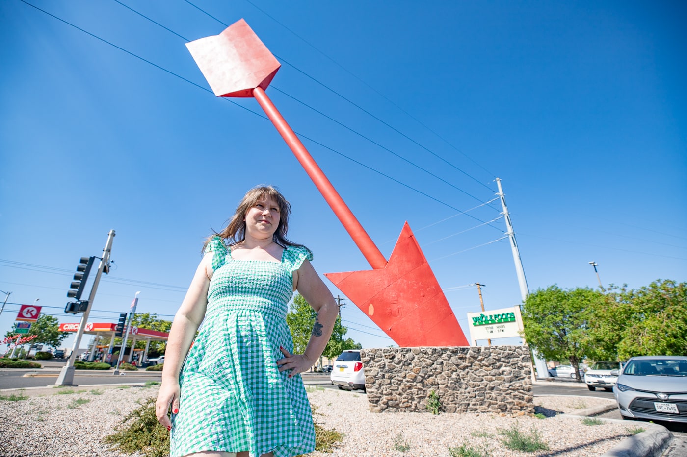 Giant Red Arrow in Albuquerque, New Mexico Roadside Attraction