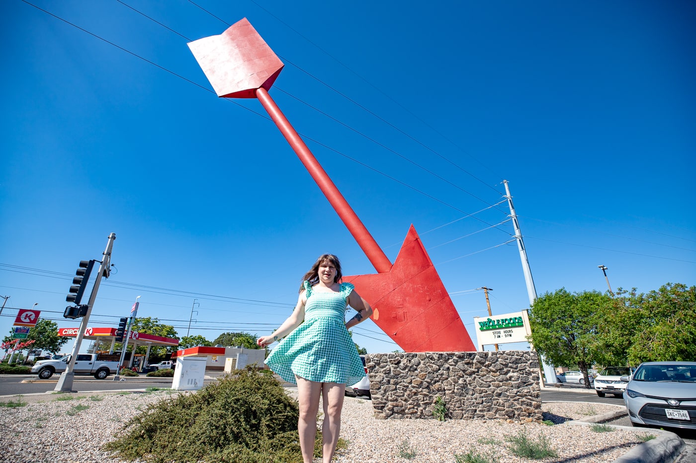 Giant Red Arrow in Albuquerque, New Mexico Roadside Attraction