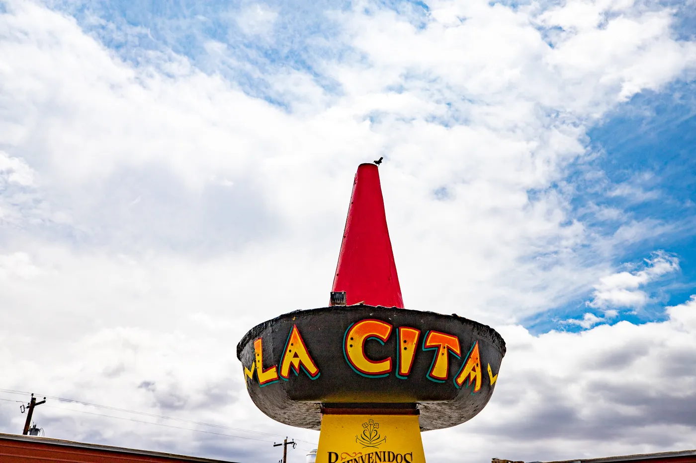 Giant Sombrero at La Cita Restaurant in Tucumcari, New Mexico - Route 66 Roadside Attraction