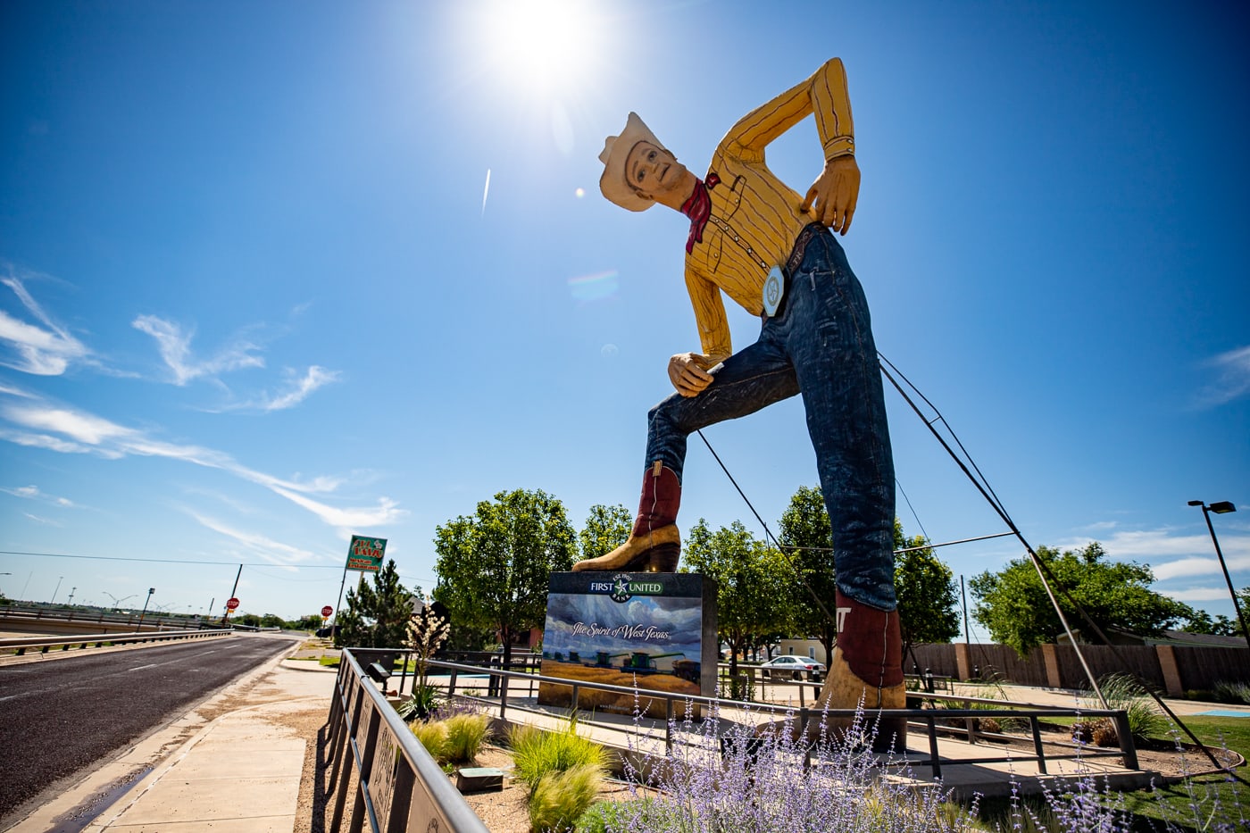 Tex Randall Statue in Canyon, Texas Roadside Attraction