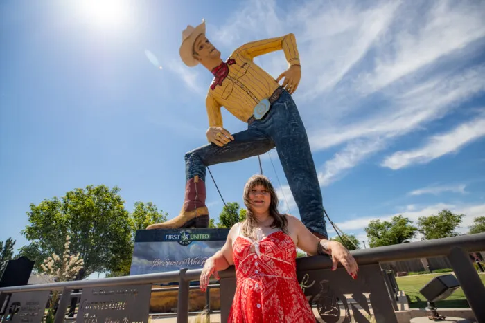 Tex Randall Statue in Canyon, Texas Roadside Attraction