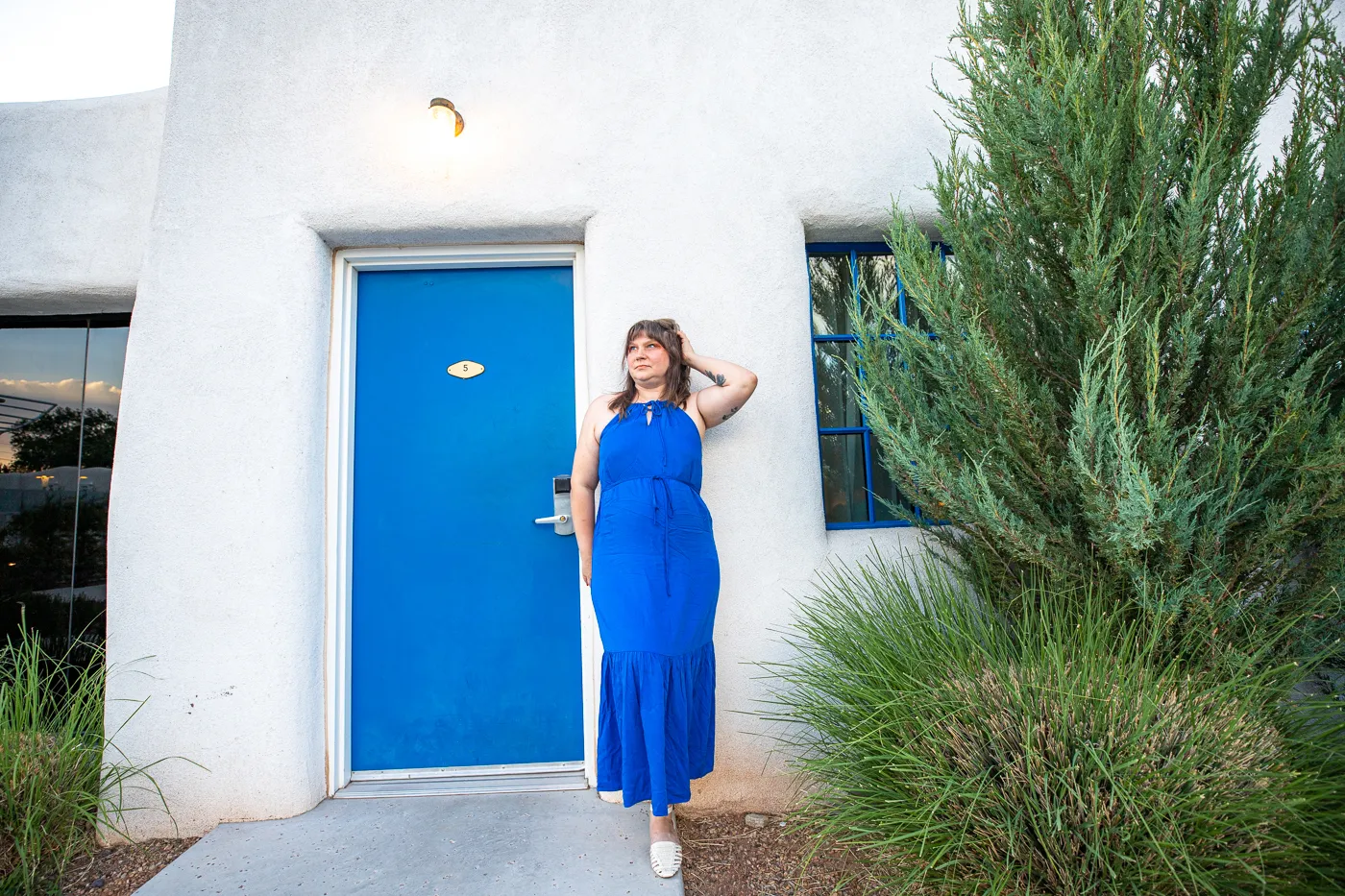 Blue doors at El Vado Motel in Albuquerque, New Mexico (Route 66 Motel)