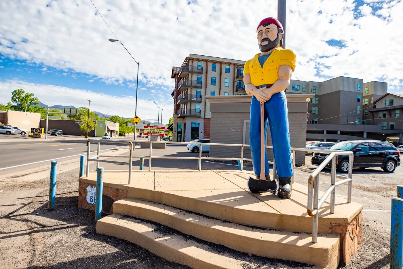 Little Louie in Flagstaff, Arizona (Louie the Lumberjack Statue) Route 66 Roadside Attraction