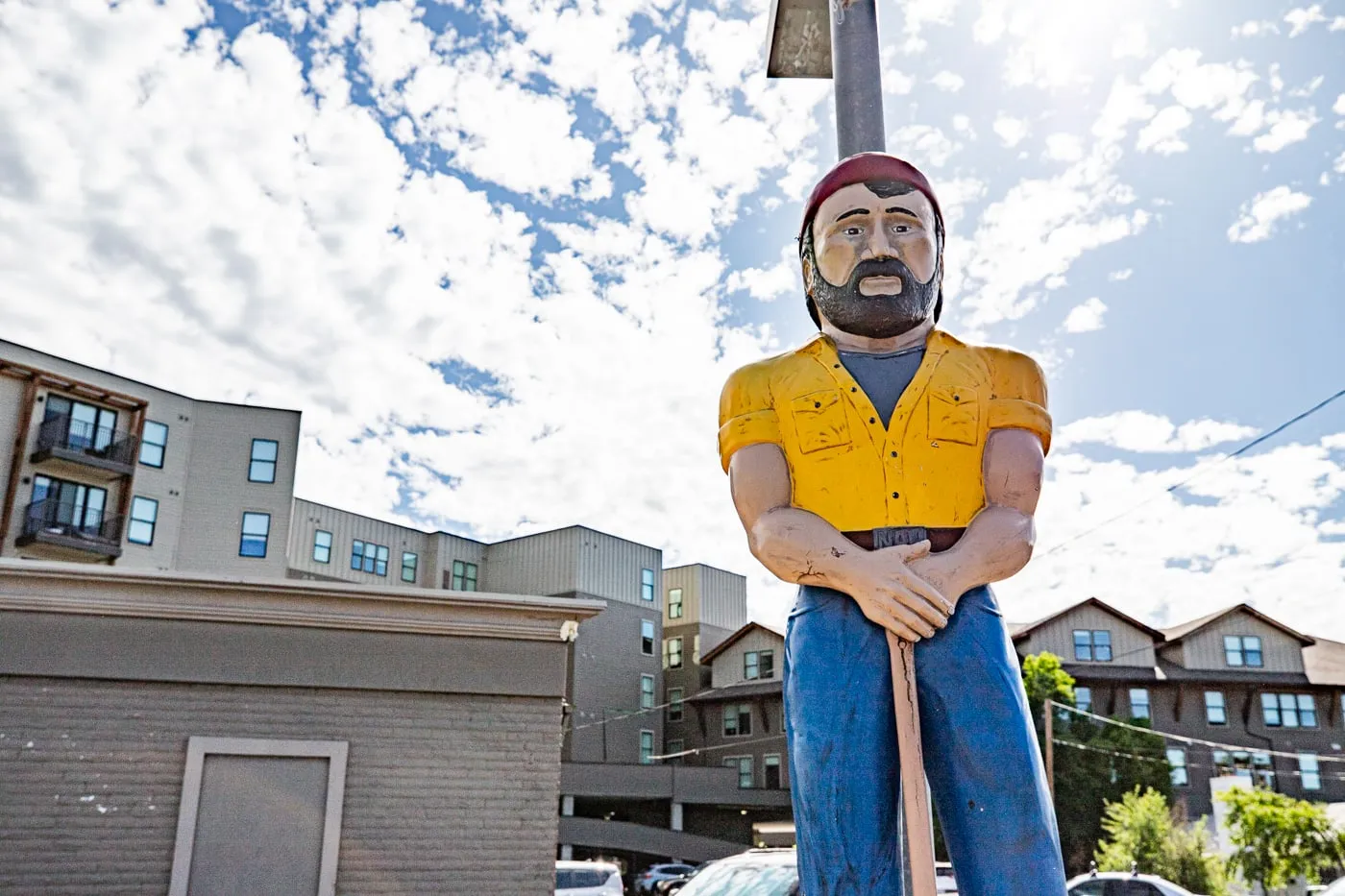 Little Louie in Flagstaff, Arizona (Louie the Lumberjack Statue) Route 66 Roadside Attraction