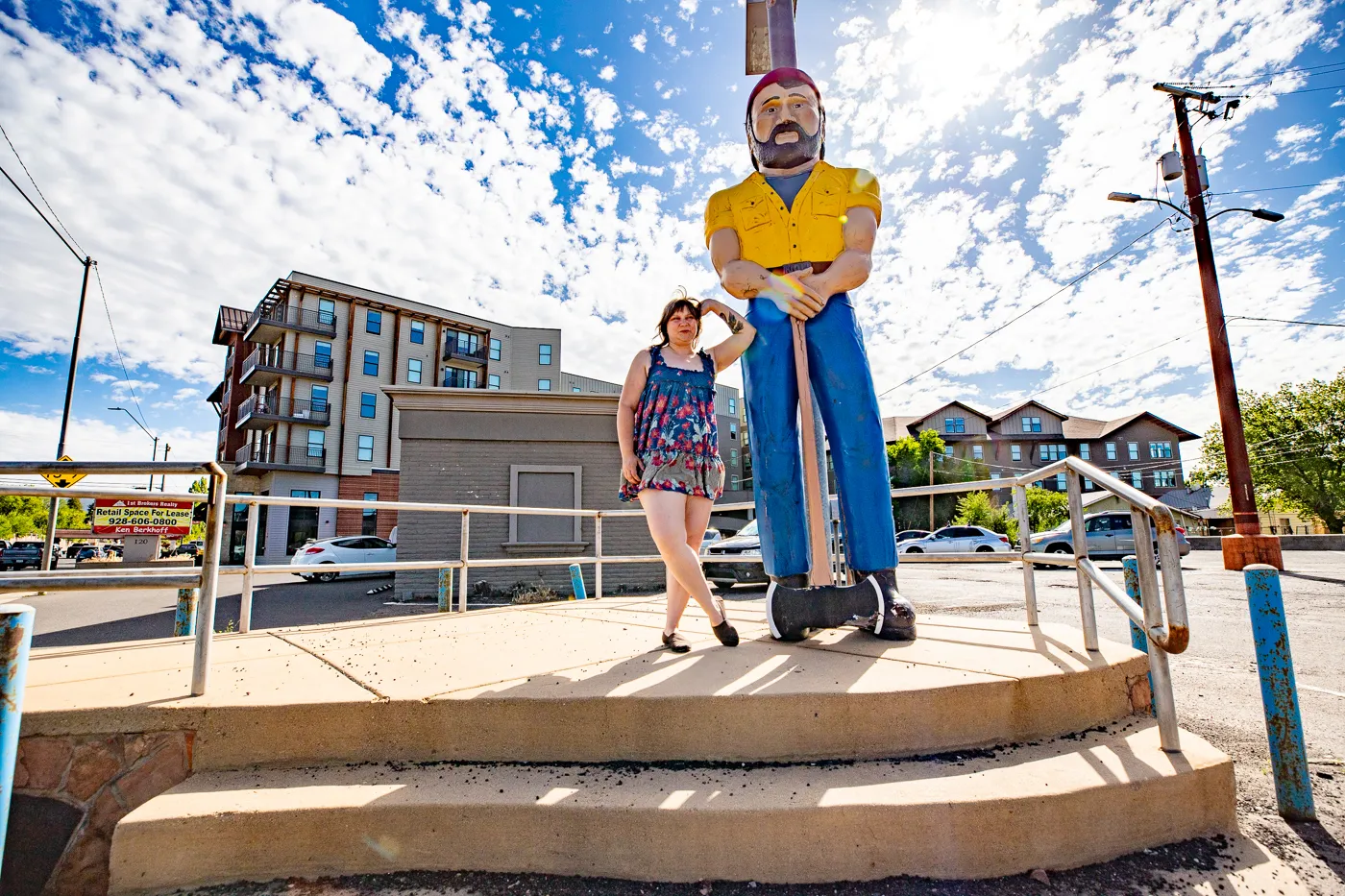 Little Louie in Flagstaff, Arizona (Louie the Lumberjack Statue) Route 66 Roadside Attraction